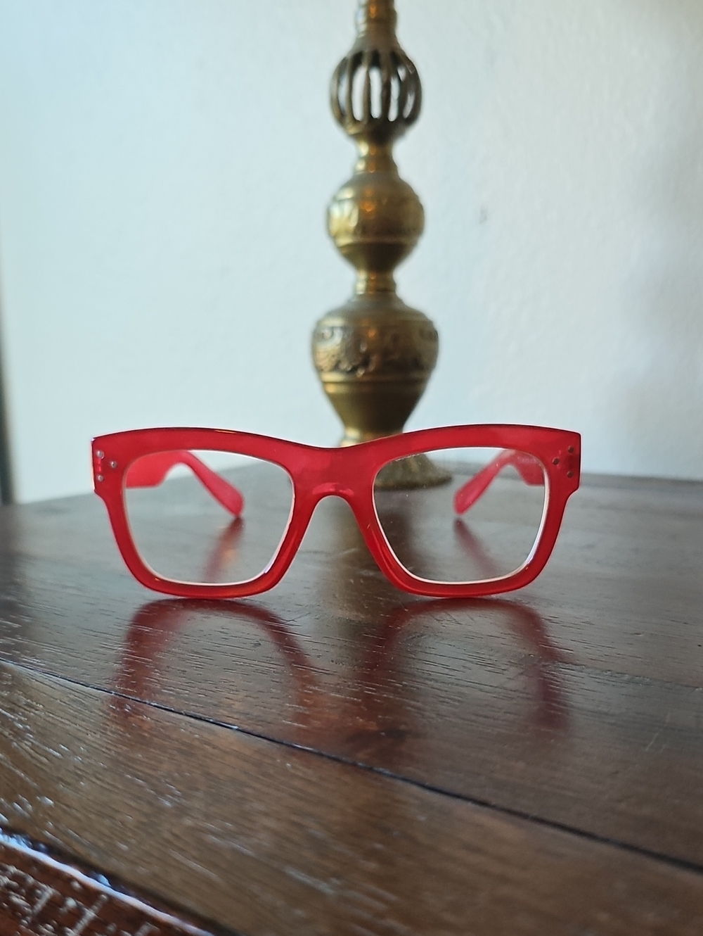 ●●L.O.G.O RED THICK SQUARE OVERSIZED EYE FRAMES NIB●●